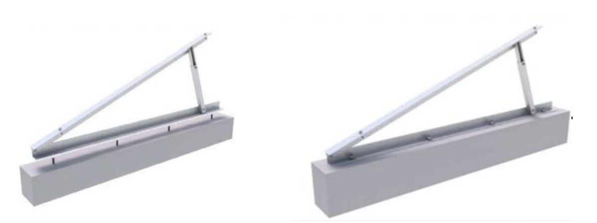 Triangle Frame Adjustable Solar Panel Mounting System For Flat Roof Or Ground