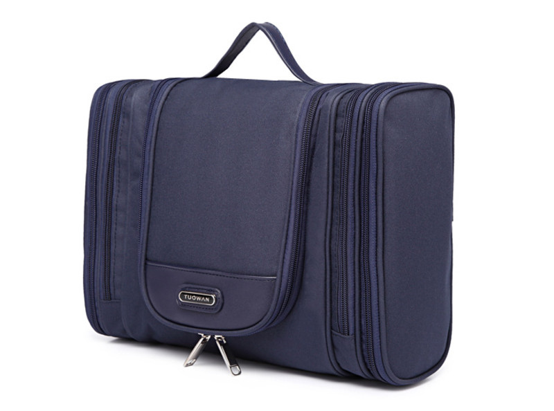 Girls Double Zipper Polyester Hanging Travel Toiletry Bag
