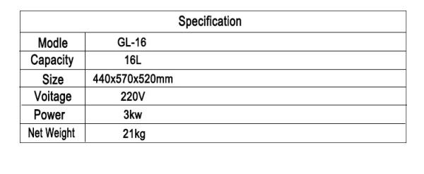 Buy cheap Portable 16L Commercial Hotel Chicken Fryer With 21 Kg N.W. And 3 Kw Power from wholesalers