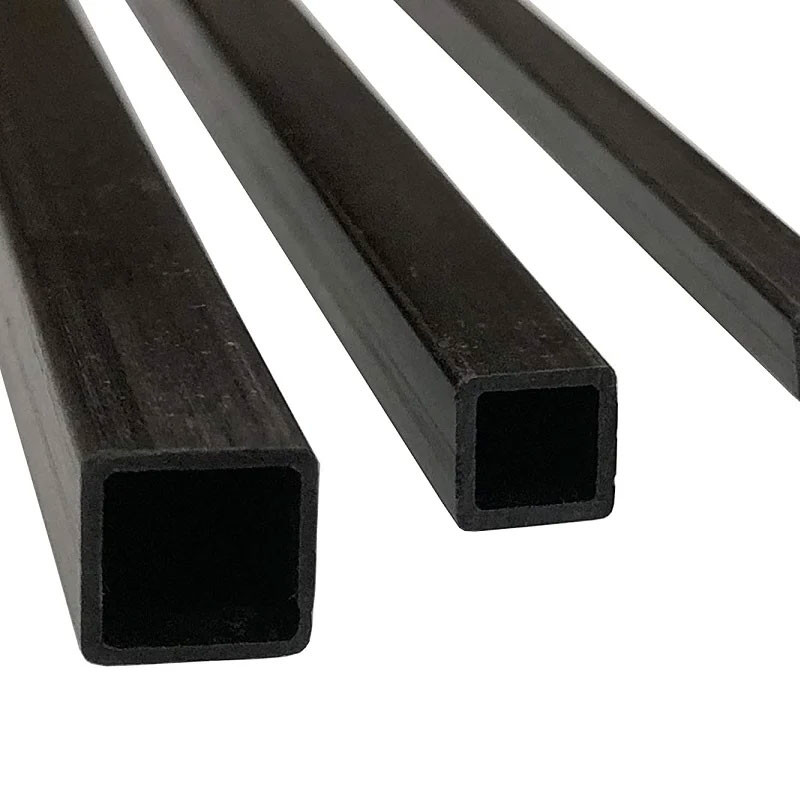3K Roll Pultruded Square Carbon Fiber Tube Hollow OD 10mm
