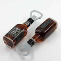 Buy cheap Shinny Gifts Whiskey Bottle Shape Bottle Opener Magnet Sticker Promo Gifts product
