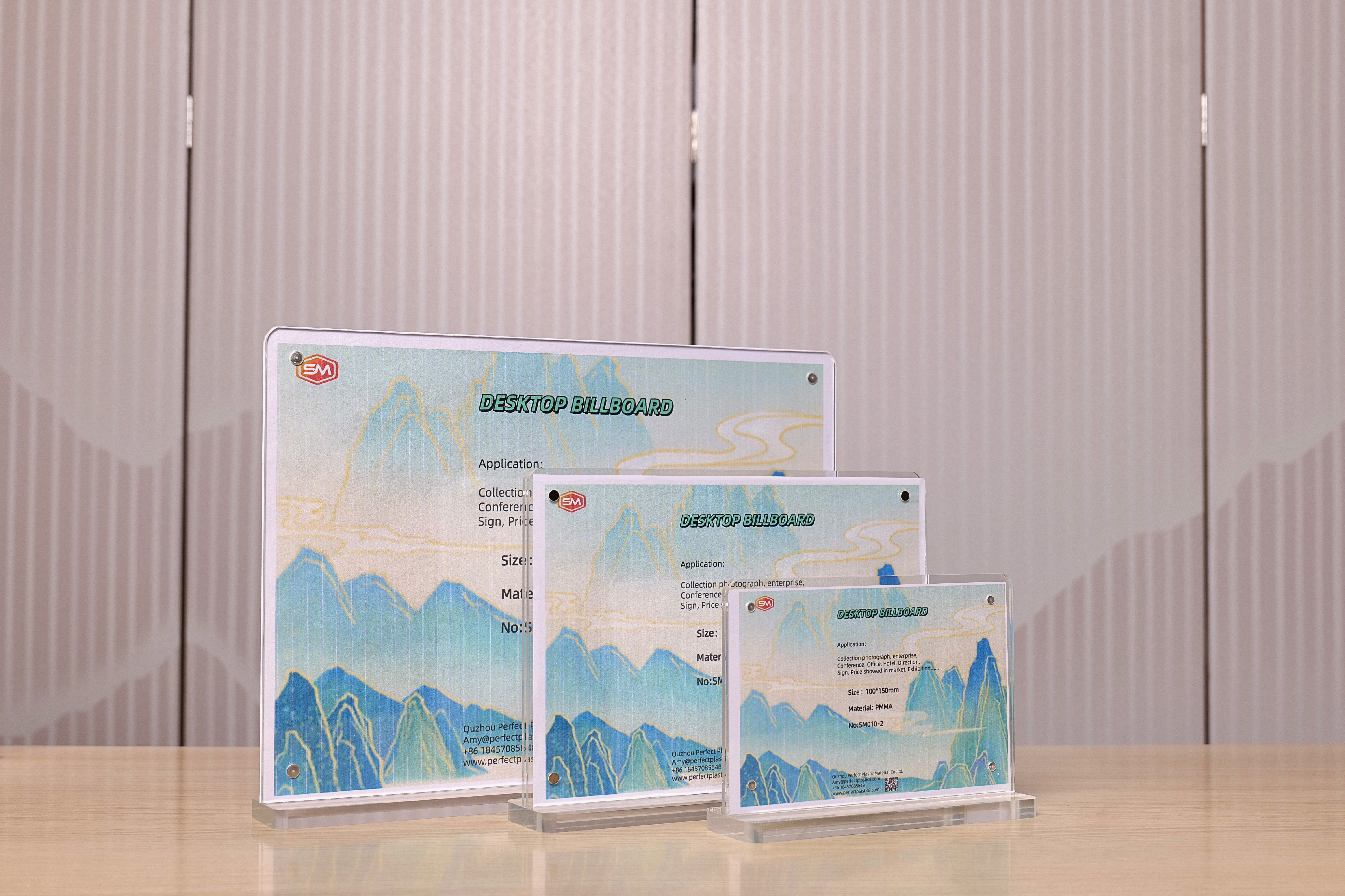 Advertising Horizontal Vertical T Shape Magnetic Acrylic Sign Holder A4 Tabletop Menu