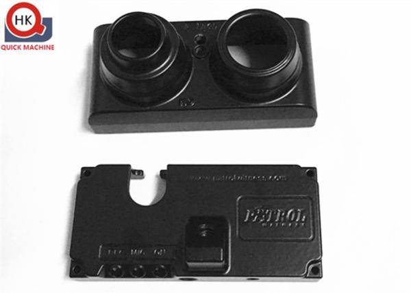 6061 Aluminum Machined Metal Parts , Clear UV Coat CNC Metal Parts Black