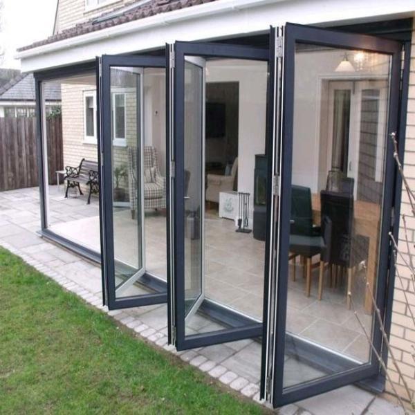 Buy cheap Thermal Break Commercial Aluminum Frame Glass Doors Folding / Bifolding Customized from wholesalers