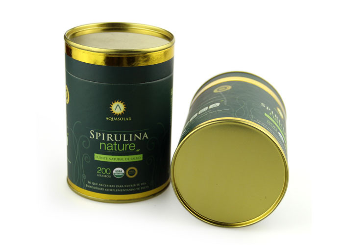 Waterproof Paper Composite Cans , Labeling Aluminum Foil EOE Kraft Paper Tube