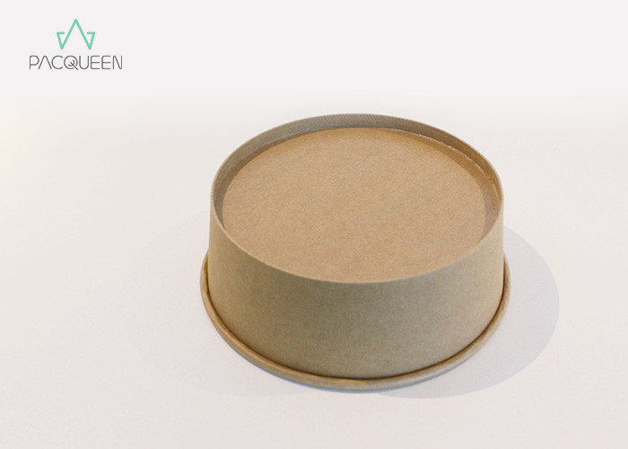Eco Friendly Brown Disposable Takeaway Containers Salad Bowls PE / PLA Lining