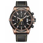 Business Calendar Quartz Sports Watch 38mm Surface 3ATM Waterproof
