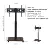 Buy cheap Motorized Flip up Style Mobile Tv Floor Stand with Lift Mechanism Supply for 46-75" Tv Screen Electric Lifting & Turning from wholesalers