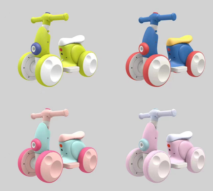 Battery Powered Music Lighting Scooter for Kids 6V Ride On Electric Balance Car Toy