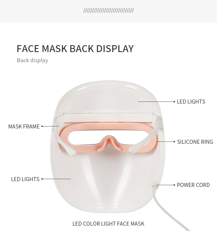 Multicolor Lights Photon Infrared Led Face Mask For Beauty Salons