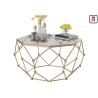Buy cheap Gold / Black / White Stainless Steel Coffee Table Galaxy Hollowed - Out Hexagon Design from wholesalers