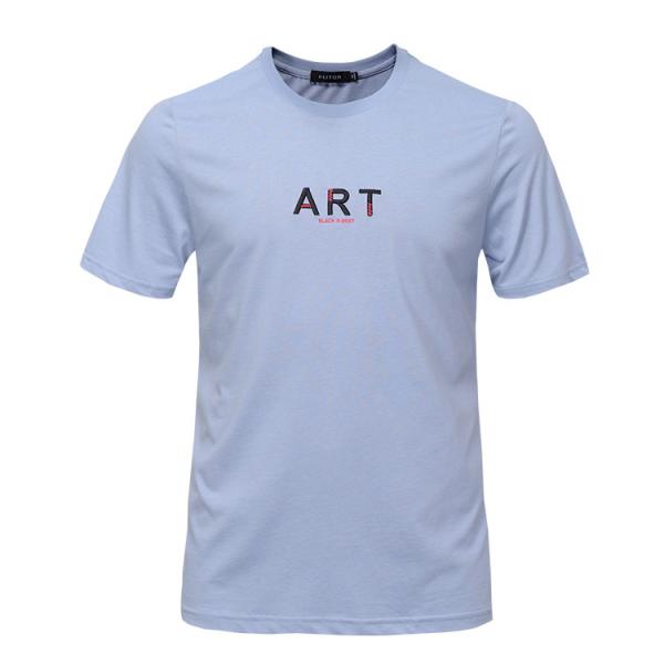 Buy cheap 100% Cotton Breathable Stylish Mens T Shirts , Round Neck Cool T Shirts For Men from wholesalers