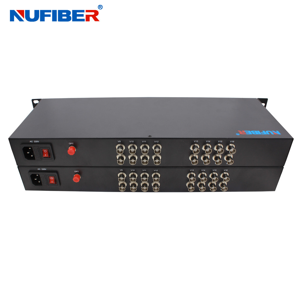 NF-16V-T/R-F20-1080P Fiber Video Converter for HD-CVI/TVI/AHD 16CH 1080P Video Transmission 1310/1550nm 20km FC
