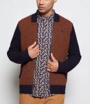 Knitted Mens Cardigan Sweaters , Multi Color Zippered Cardigan Sweater