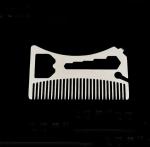 Custom cool innovative men gift, engraved stainless steel credit card sized comb