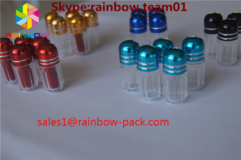 Plastic container hexagonal shape capsule bottle with aluminum foil cap for single capsule pakcaging/single capsule pack