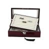 Buy cheap Wooden Cufflink Box Large Luxury Glossy Lacquer Finish Display Case Glass Lid from wholesalers
