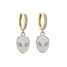 Buy cheap Personalized Rhinestone Huggie Earrings Enamel Alien Dangle Earrings from wholesalers