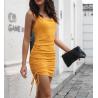 Buy cheap Oem Clothing Women'S Drawstring Backless Pleated Sleeveless Dress from wholesalers