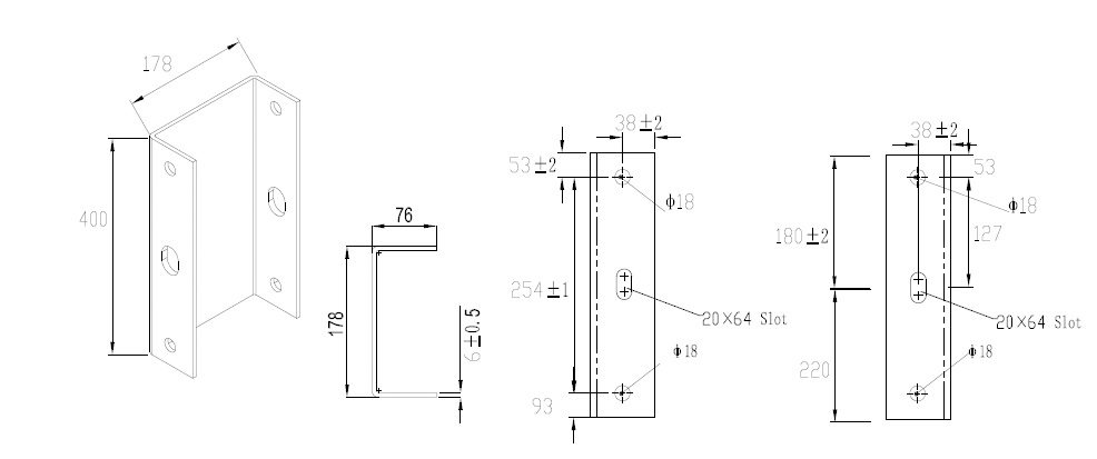 Hot-Dip Galvanized Steel Highway Guardrail Spacer With W-Beam Anti-Corrosion