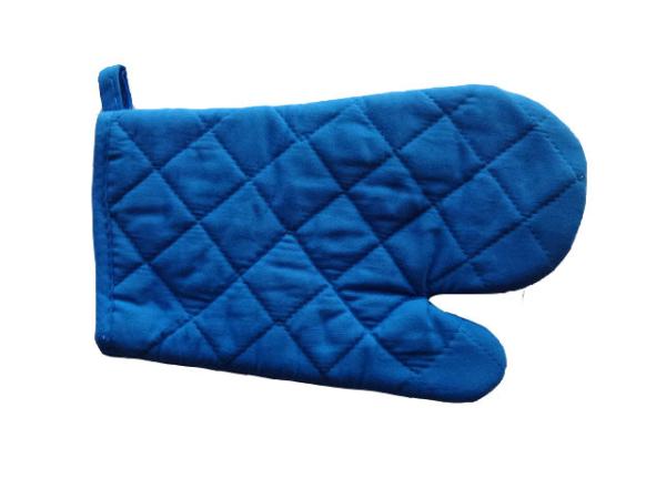 Buy cheap Kitchen Helper Oven Mitt Solid Dark Blue Cotton Quilted Blue Oven Mitt from wholesalers