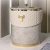 Buy cheap Stainless Steel Modern Bedside Tables 650mm Marble High End Nightstands from wholesalers