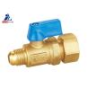 Buy cheap FXM Npt Ball Valve CW617 Brass Needle Valve Yellow Blue Aluminum Handle from wholesalers