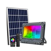 Buy cheap 60watt 100w Solar Led Flood Lights Outdoor Tri Color With Music Reflector product