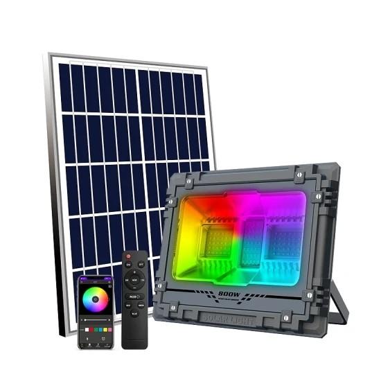 Buy cheap 60watt 100w Solar Led Flood Lights Outdoor Tri Color With Music Reflector from wholesalers