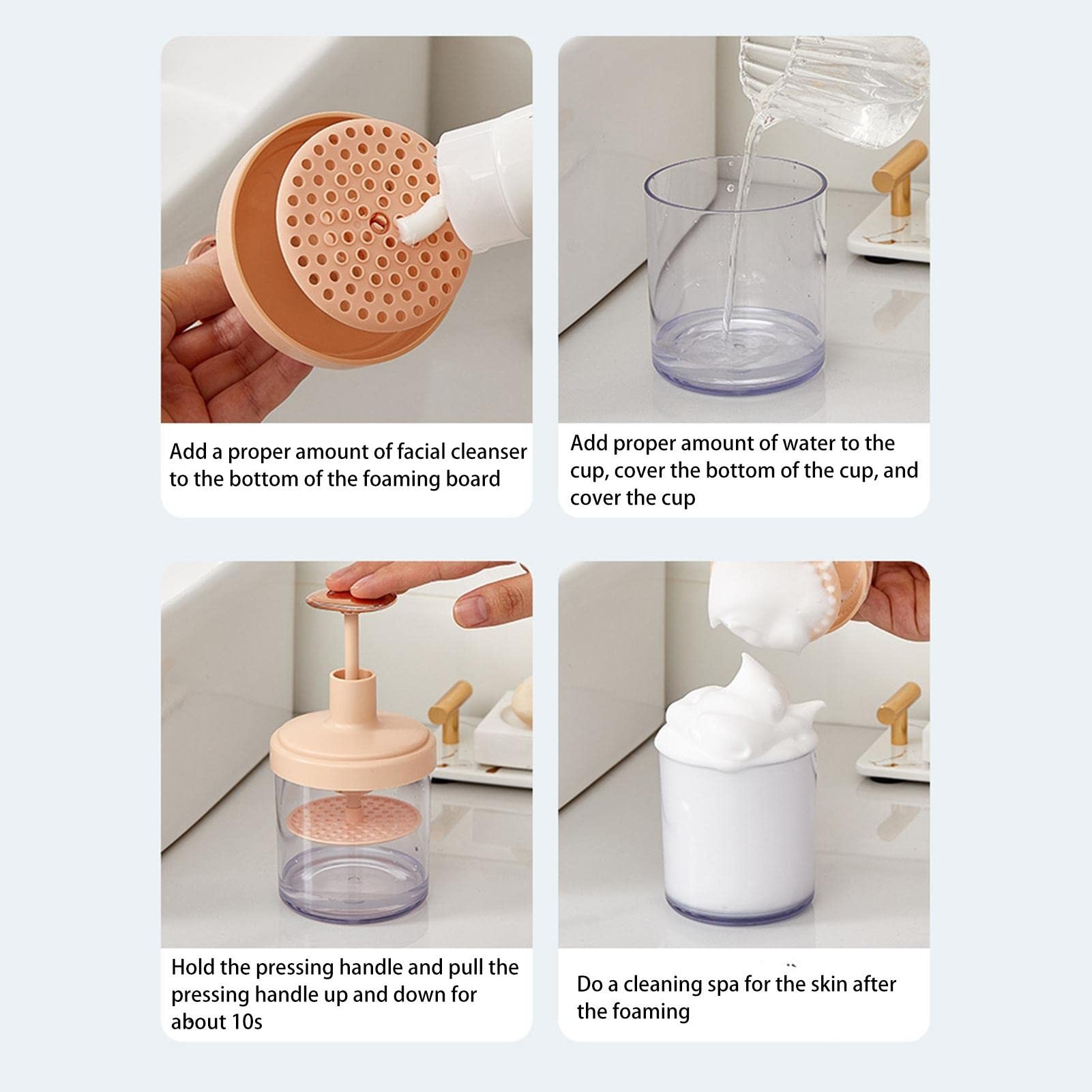 Skin Care Portable Foam Cup Bubble Maker Home Travel Face Washing Facial Cleanser Foaming Cup