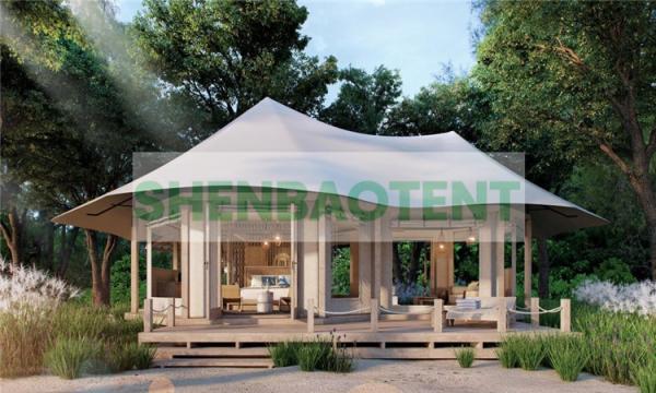 Forest Camping Mysterious Luxury Resort Tents Hotels Membrane Structure Custom