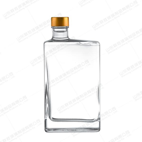 Rubber Stopper Sealing Type Square Flint Shape Spirits Bottles 700ml 750ml for
