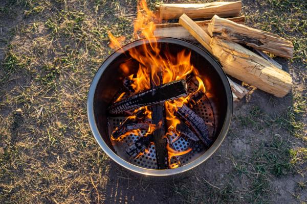 Buy cheap OEM Portable Steel Fire Pits 15Inch Wood Burning Stoves Sliver Painted from wholesalers