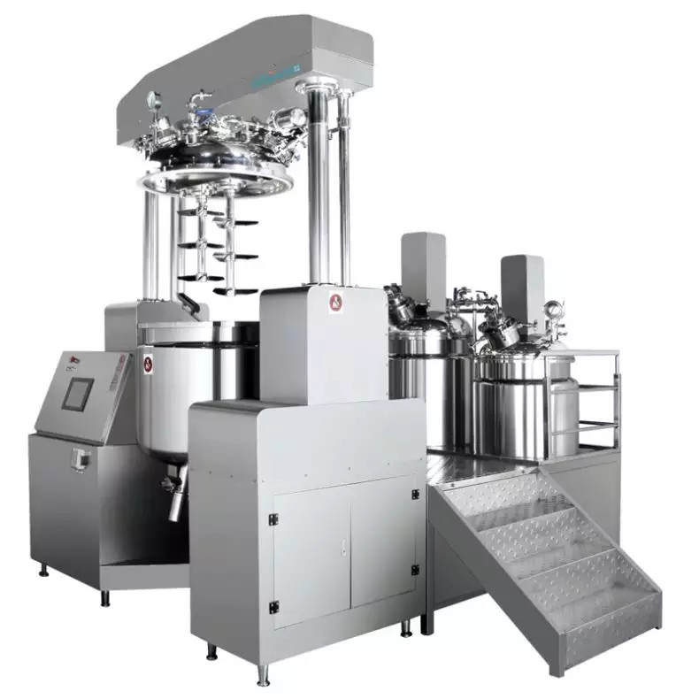 Multipurpose Vacuum Emulsifying Mixer , 65RPM Cosmetic Cream Mixing Machine