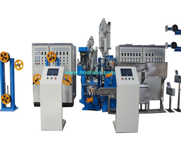 Tandem Line Indonesia Customer Wire And Cable Extrusion Machine