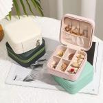 ODM Small Portable Jewelry Box Stud Earrings Greaseproof PU Leather