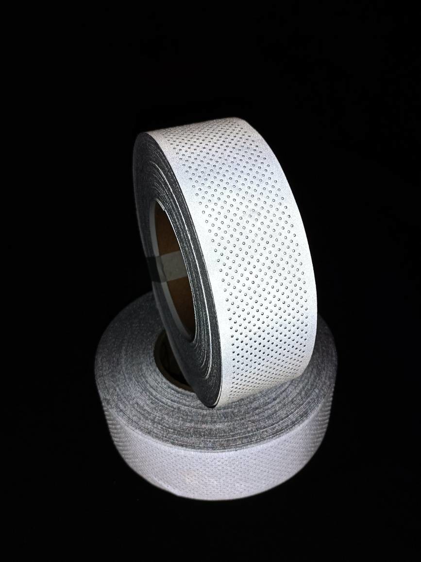 Perforated Reflective Fabric High Visibility Silver Safety Reflective Tape For Clothing