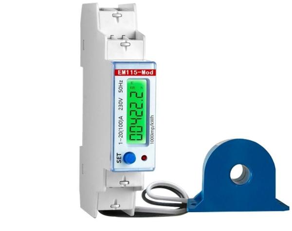 Buy cheap 1 Module White EM115-Mod 120/230V 100A Smart Electric Energy Meter from wholesalers