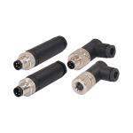 Straight Plastic M8 Waterproof Connector TPU DIN Male M8 Assembly Plug