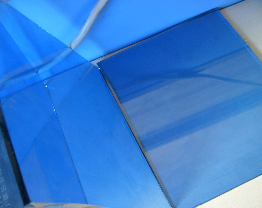 Flat Processing Tinted Glass With Colored In Dark Green / Dark Grey / Ford Blue