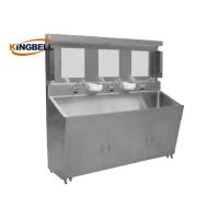 Buy cheap Three Person Mirror Hand Sink , Ss Hand Sink Soap Dispenser Medical product