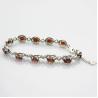 Buy cheap Sterling Silver 5x7mm Oval Garnet Cubic Zircon Tennis Bracelet(B06RED) from wholesalers