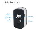 CE Plastic Digital Fingertip Pulse Oximeter Removable Battery Power Supply