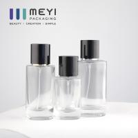 Buy cheap No Spill 100ml Clear Glass Perfume Bottles With Black Magnetic Perfume Cap product