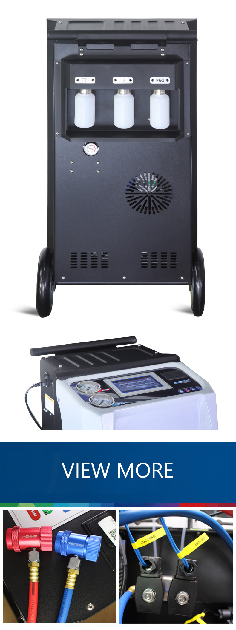 3 Loadcells R1234yf AC Machine for Car AC Gas Recovery And Recharge