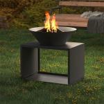 Black Garden Heater Firewood Log Storage Steel Wood Burning Outdoor Fire Pit