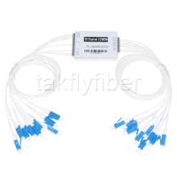 Buy cheap 18CH Micro CWDM Aluminum Mini Box Mux Demux Singe Fiber LC UPC 1270nm 1610nm product