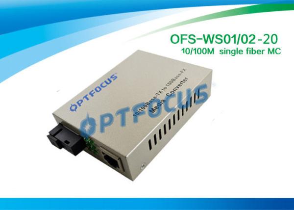 Buy cheap Single Fiber SM SC Fiber Media Converter , 100KM 10 / 100M 1310 & 1550 nm from wholesalers