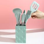 8pcs Mini Kid Silicone Cooking Kitchen Utensils Set Dishwasher Safe Spatula Set
