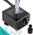 Ultra Quiet Submersible Water Pump 3W Aquarium With 2 Nozzles